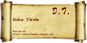 Doba Tünde névjegykártya