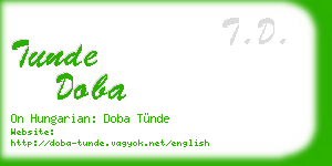 tunde doba business card
