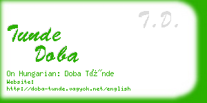 tunde doba business card